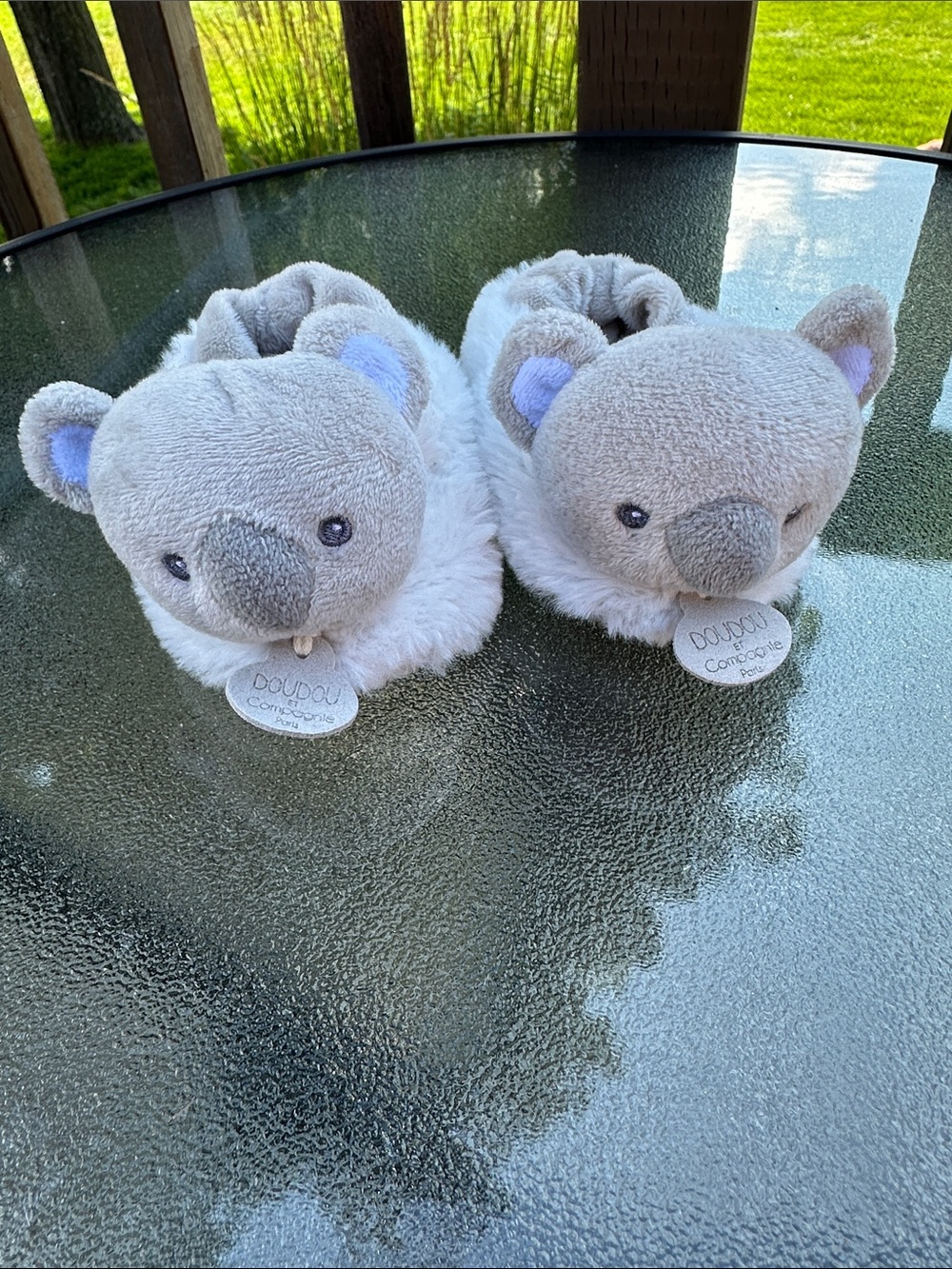 Doudou et Compagnie Kids Plush Koala Slippers, 0-6 months